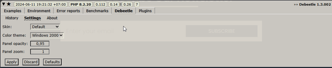 Debeetle » Settings